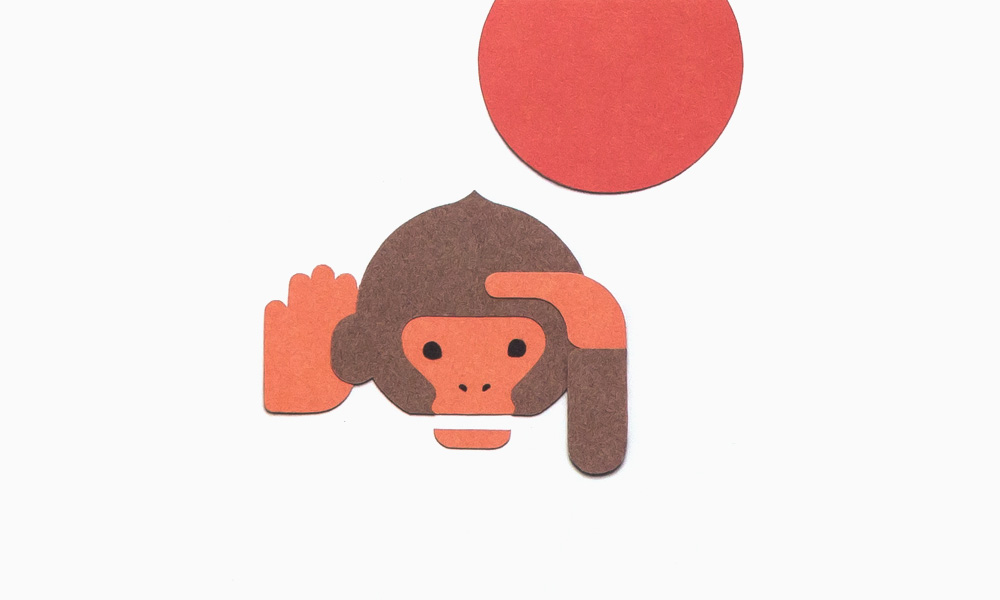 コロン年賀状2016　猿